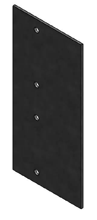 Connector Galv 72 mm H x 150 mm W x 2.0 mm