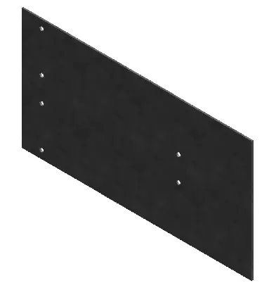 Connector Galv 286 mm H x 150 mm W x 2.0 mm