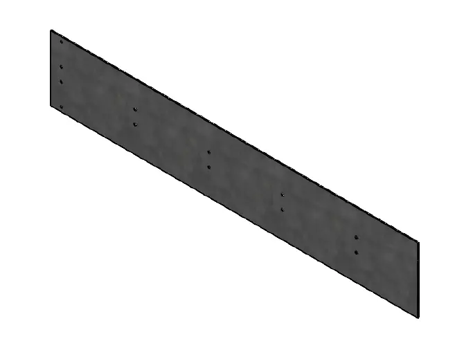 Connector Galv 847 mm H x 150 mm W x 2.0 mm 