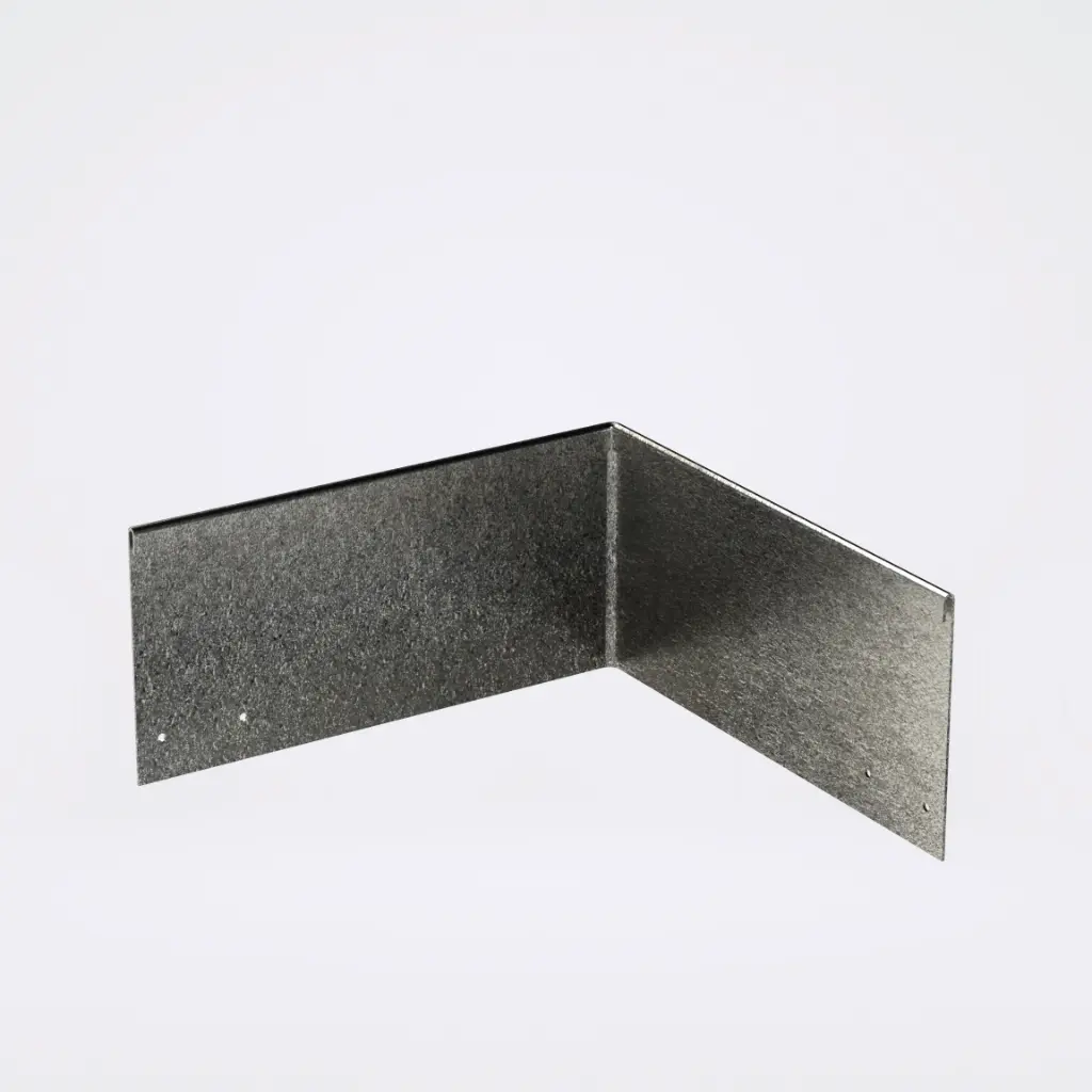 Corner piece 150mm profile 90 degrees 305mm x 305mm Gal Lip Inside 2.0 (With Connector & 4 x Screws)