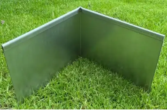 Corner piece 580mm profile 90 degrees 305mm x 305mm Galvanised Lip Inside (including Connector, 4 Screws & 6 Rivets)