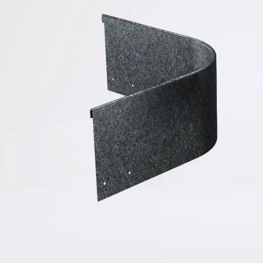 [ROUNDCORNERG150IN] Round corner piece 150mm profile 90 degrees 305mm x 305mm Gal Lip Inside (With Connector & 4 x Screws)