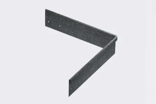 [CNRG100OUT] Corner piece 100mm profile 90 degrees 305mm x 305mm Galv Lip Outside (With Connector & 4 x Screws)