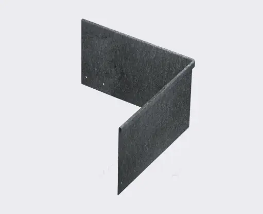 [CNRG185OUT] Corner piece 185mm profile 90 degrees 305mm x 305mm Galv Lip Outside (With Connector & 4 x Screws)