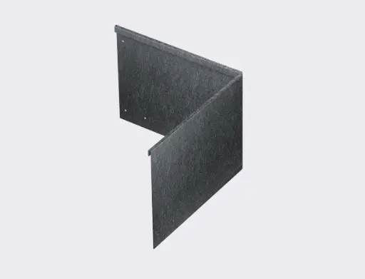 [CNRG230IN] Corner piece 230mm profile 90 degrees 305mm x 305mm Galvanised Lip Inside (including Connector, 4 Screws & 2 Rivets)