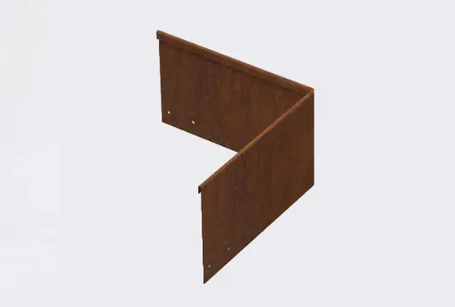 [CNRRC100IN2.0] Corner piece 100mm profile 90 degrees 305mm x 305mm Redcor  Lip Inside 2.0 (With Connector & 4 x Screws)