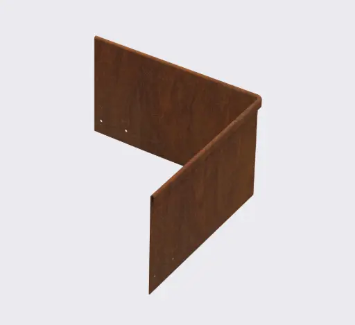 [CNRRC100OUT2.0] Corner piece 100mm profile 90 degrees 305mm x 305mm Redcor Lip Outside 2.0 (With Connector & 4 x Screws)
