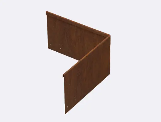 [CNRRC185IN2.0] Corner piece 185mm profile 90 degrees 305mm x 305mm Redcor Lip Inside 2.0 (With Connector & 4 x Screws)