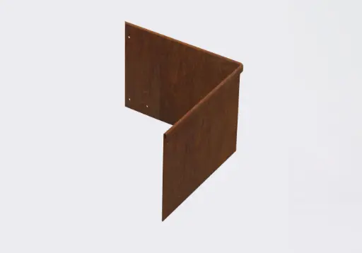 [CNRRC230OUT] Corner piece 230mm profile 90 degrees 305mm x 305mm Redcor Lip Outside (including Connector, 4 Screws & 2 Rivets)