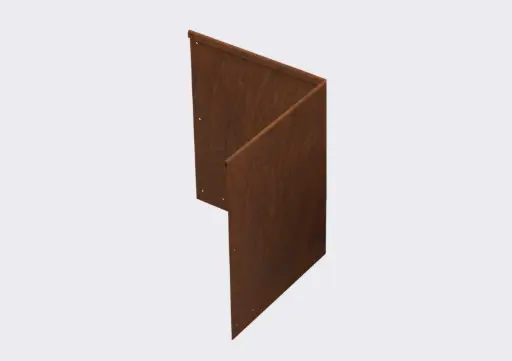 [CNRRC390IN] Corner piece 390mm profile 90 degrees 305mm x 305mm Redcor Lip Inside (including Connector, 4 Screws & 4 Rivets)