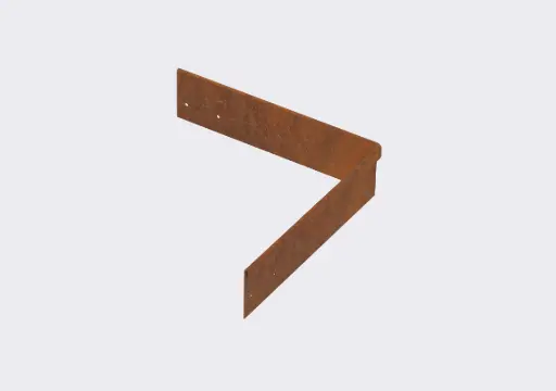 [CNRRC75OUT] Corner piece 75mm profile 90 degrees 305mm x 305mm Redcor Lip Outside (With Connector & 4 x Screws)
