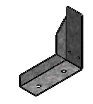 [ABSD150] Angled Bracket SupaDyma 3.0mm 155mm H x 50mm W  