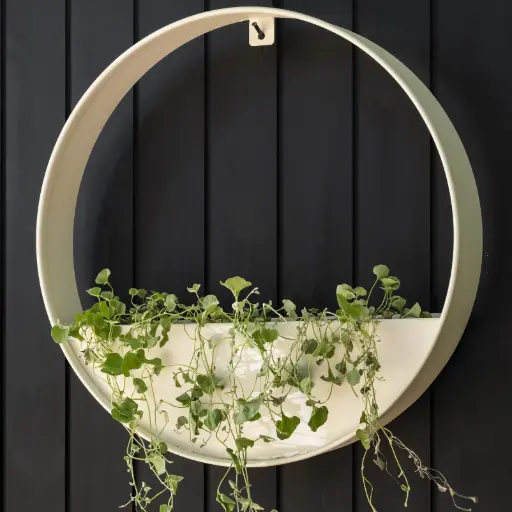 [FBHPNW580] FormBoss Hanging Planter Powder Coated Natural White 580mm dia 